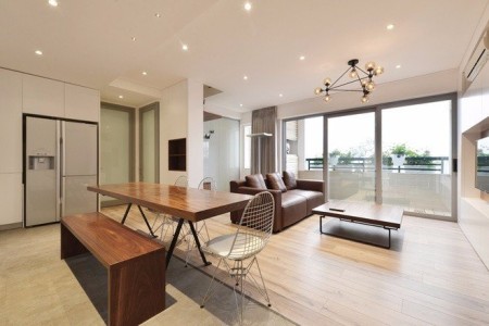 Căn hộ 91m2 ở Hà Nội trong rộng rãi hơn nhờ không tường ngăn