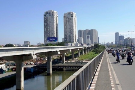 Tuyến metro số 1 Tp.HCM đã lắp xong hơn 10km cầu cạn