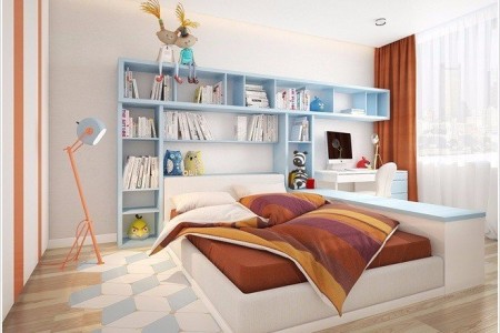 Những thiết kế giá sách đẹp mắt cho phòng bé
