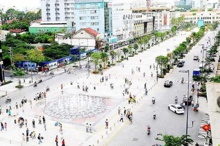 Nghiên cứu dự án xây dựng khu vực đi bộ ở trung tâm Tp.HCM với diện tích 221ha.