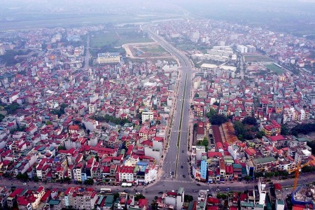 Đường cong 'dát vàng' ở Hà Nội nhìn từ trên cao