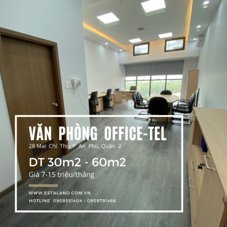 Văn phòng mới xây, hiện đại bậc nhất quận 2 - dành cho công ty nhỏ 3-10 người