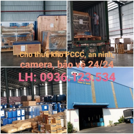 Cần cho thuê xưởng chứa hàng có PCCC, bảo vệ 24/24 diện tích từ 100m2, 200m2....1000m2