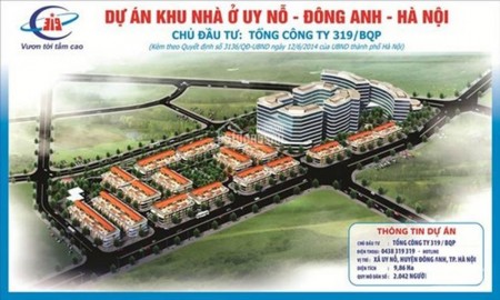Thông Tin Dự Án Đất Nền Khu Nhà Ở Uy Nỗ, Đông Anh Mặt Đường Cổ Loa Tổng Công Ty 319 Bộ Quốc Phòng
