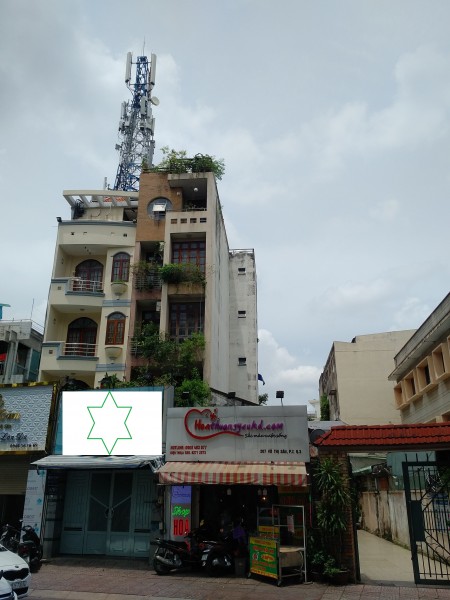 Cho thuê nhà mặt tiền ở 207 Võ Thị Sáu, p7, quận 3