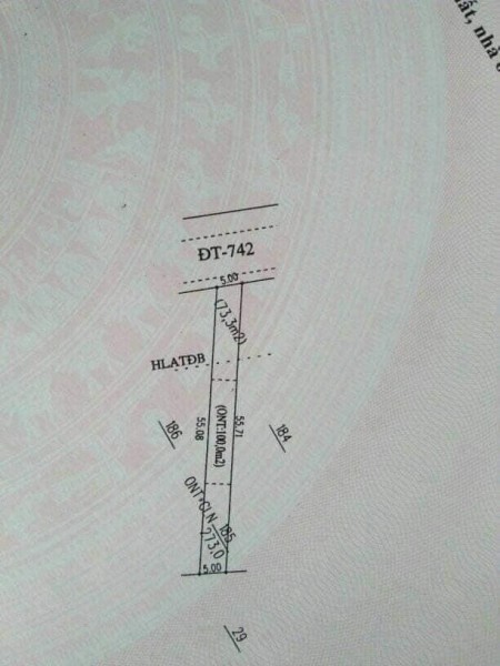 Cần tiền bán gấp bán ngộp đất MT ĐT 742 sát KCN Vsip2, SHR, công chứng ngay