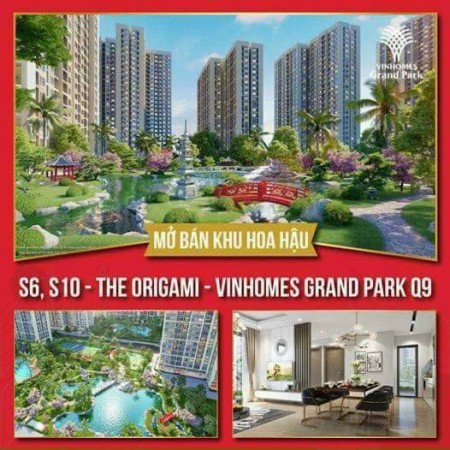 Mỡ bán phân khu S6 và S10 đẹp nhất dự án Vinhome khu Origami hồ cá coi vườn nhật bản