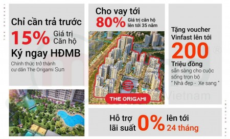 Căn hộ vinhomes chỉ cần thanh toán 450tr là có căn hộ và nhận nhà vào ở + voucher 200tr
