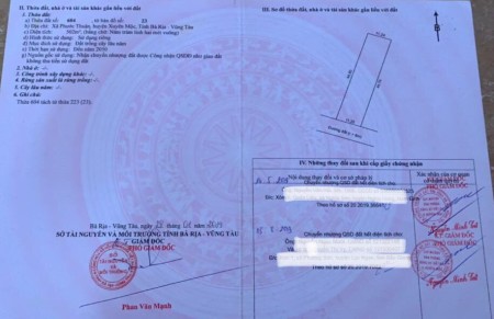 Bán đất thổ cư gần siêu dự án Hưng Thịnh Hồ Tràm Complex, giá 4.7 triệu/m2 DT 500m2, sổ Hồng riêng