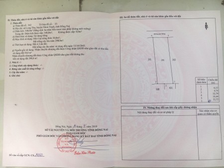 Đất Nhơn Trạch 348m2 khu đông dân cư phát triển, xã Long Thọ