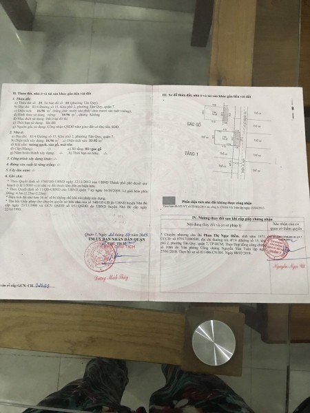 Bán nhà hẻm đường Số 15, chợ p.Tân Quy, Q7 giá 2,4 tỷ sổ hồng riêng