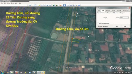 Đất bìa làng Tuân Lề, quy hoạch đường 13m, có vỉa hè, đầu tư cực tốt, thông đường 23-Trường Sa 0868958985