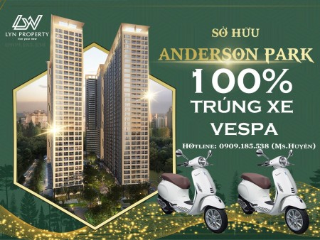 Căn hộ 5 sao ANDERSON PARK,93m2-3PN,TT 1%/Tháng,Qúy 1/2023 nhận nhà.0909.185.538