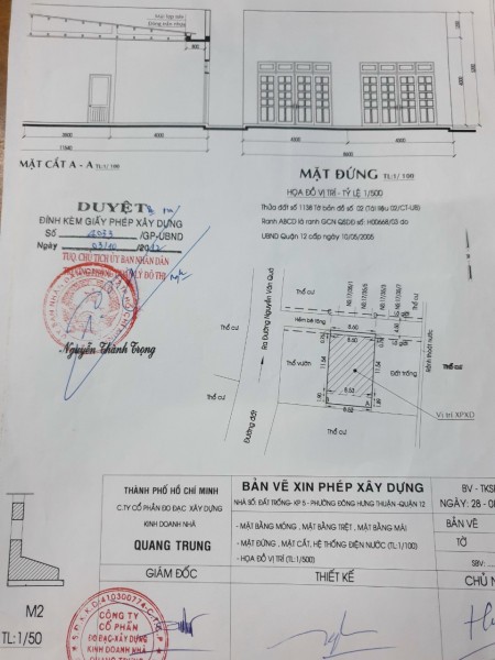Nhà bán quân 12 . 102 m2 4 phòng cho thuê thu nhâp 10 triêu môt tháng