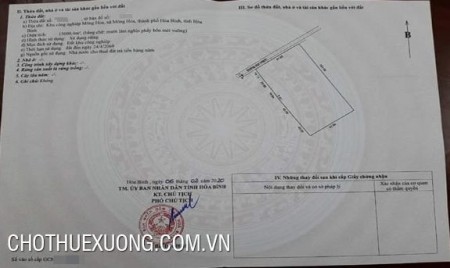 Chuyển nhượng đất khu công nghiệp Mông Hóa - Hòa Bình 15.000m2