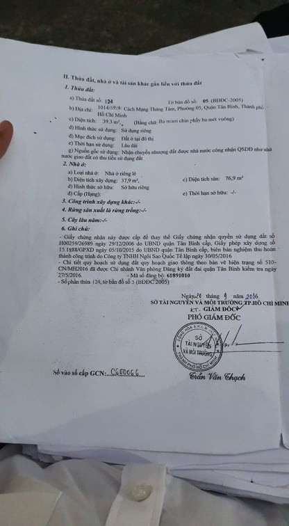 BÁN NHÀ 1014/59/4 CMT8, 40m2, 3PN, CÓ DOANH THU HÀNG THÁNG, GIÁ CHỈ 4.9 TỶ (Thương Lượng)