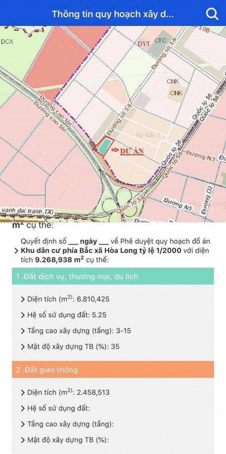 Bán Đất vòng xoay Hoà Long TP. Bà Rịa