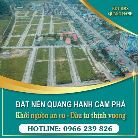 Chính chủ bán ô đất liền kề 90m2 phía trước trường LQĐ - KĐT Km8 Quang Hanh - Giá rẻ hợp lý
