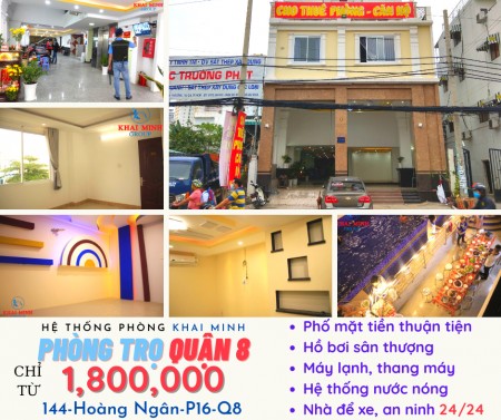 Phòng Trọ Quận 8 Đường Hoàng Ngân Có Hồ Bơi Sân Thượng, Thang Máy, Nhà Xe, Bảo Vệ 24/24