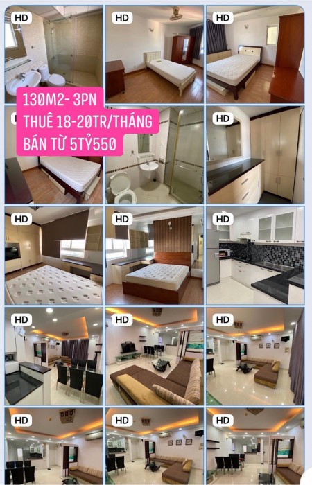 Cần cho thuê căn hộ Hùng Vương Plaza - DT 130m2, 3PN