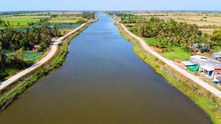 Bán 2 lô 290tr đất view kênh Tây - Tây Ninh