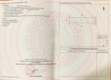 Cần bán lô đất thổ cư xã La Ngà DT 5.5 x 25 Giá 300 triệu