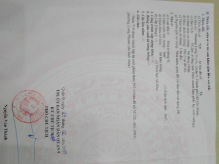 Bán Đất Đường Lò Lu Phường Trường Thạnh TP Thủ Đức, Gần KCN Cao DH FPT.., Lh 0966943807