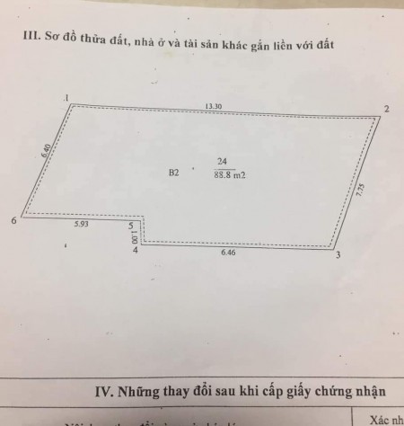 Bán 89m2 đất Khương Trung chỉ 5.5 tỷ mặt tiền 6.4m cách ô tô 10m ngõ công nông