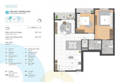 BÁN CĂN HỘ CHUNG CƯ SỐ 10 TÒA NOVO, DỰ ÁN KOSMO TÂY HỒ, DIỆN TÍCH 87 M2, GIÁ 3.6 TỶ