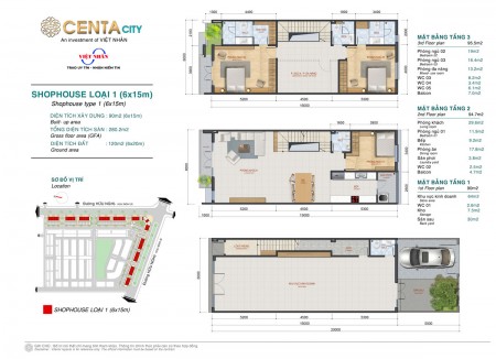 Bán căn Shophouse nhà phố thương mại 3 tầng giá chỉ từ 3,5 tỷ