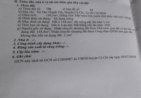 BÁN LỖ CHỈ 11.37 TRIỆU/M2 CÓ NGAY ĐẤT CHỦ CHI