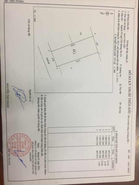 Bán Đất Âu Cơ Giá Rẻ Ngõ Ô Tô Diện Tích 63m2, Mt 4,7m Giá 1,2 Tỷ