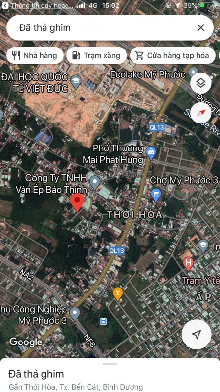Đất Mỹ Phước 3 giá rẻ, Đại lộ Bình Dương vào 200m, sát bên trường Đại Học Việt Đức, Dt 300m2 thổ cư hết đất