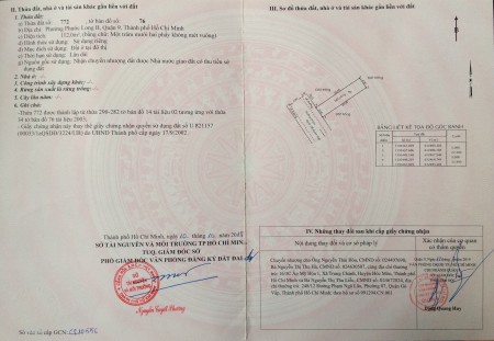 Bán lô đất Quận 9, Phước Long B, 5x22, gần khu Nam long giá 2,5 tỷ TL