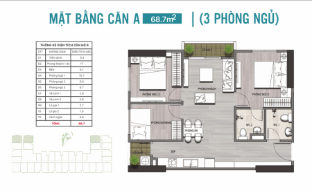 Chung Cư TP. Quy Nhơn 64m2 2PN - Ưu Đãi Đến 100Tr
