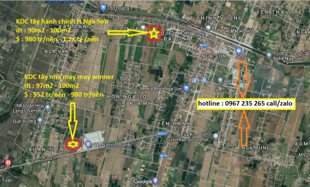 Đất Nga Văn Nga sơn 552 tr/nền cơ hội đầu tư 2021