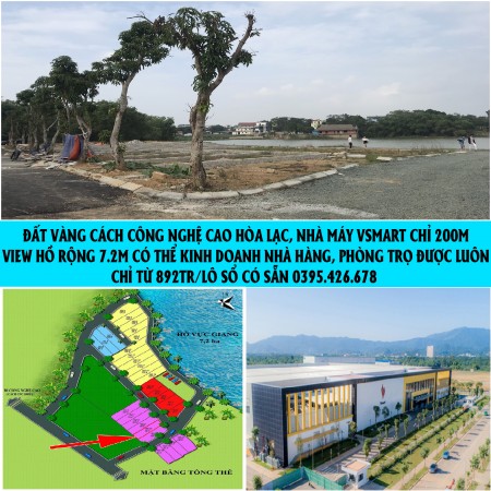 CHÍNH CHỦ CẦN BÁN GẤP LÔ VIEW HỒ DUY NHẤT TẠI HÒA LẠC 0395426678