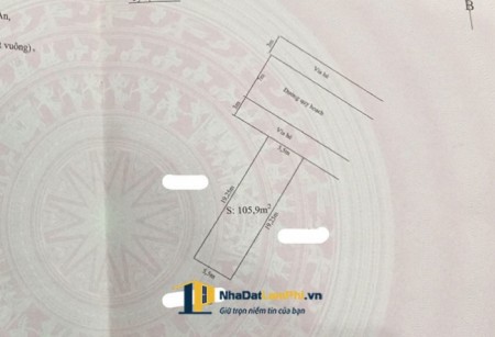 Bán gấp lô đất dt 106m2, khu Phúc Lộc đường Lê Hồng Phong, Đằng Hải, đường nội bộ có vỉa hè rộng 13m