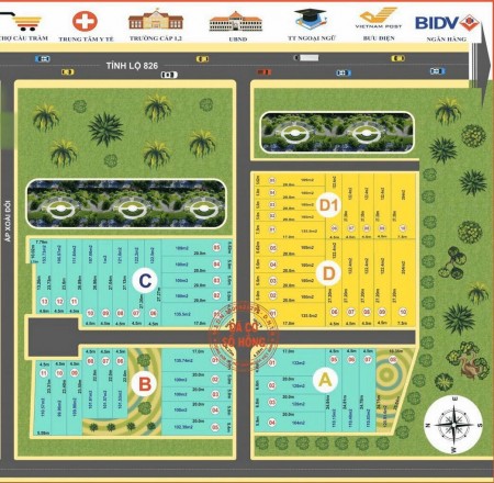 Khai trương dự án vàng HOME GARDEN đường Đinh Đức Thiện ( Tỉnh Lộ 826 ) Huyện Cần Đước, Long An liền kề Chợ Bình Chánh, Tp.HCM.