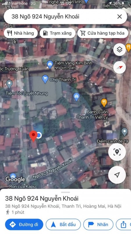 Bán nhà Nguyễn Khoái , quận Hoàng Mai giá 1,430 tỉ. Liên hệ 0961412665