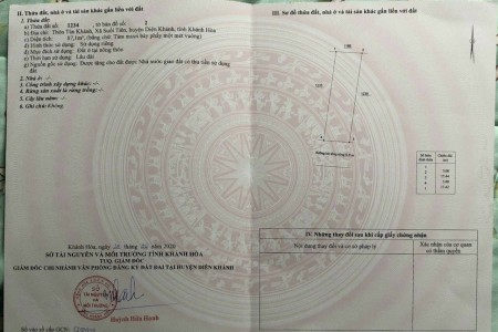 Chính chủ cần bán gấp đất Suối Tiên- Diên Khánh giá rẻ