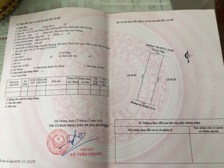 Bán đất mặt phố Hồng Châu, TP Hải Dương, 98m2, mt 5m, giá tốt, vị trí đẹp