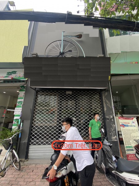 Mặt Tiền Nguyễn Hữu Cảnh 4x20m 1trệt, 1lầu, trống suốt cần thang Trước. chốt 27tr.