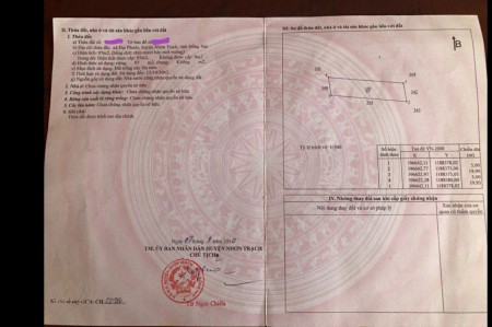 CẦN BÁN ĐẤT Ở ĐẠI PHƯỚC, NHƠN TRẠCH ĐỒNG NAI