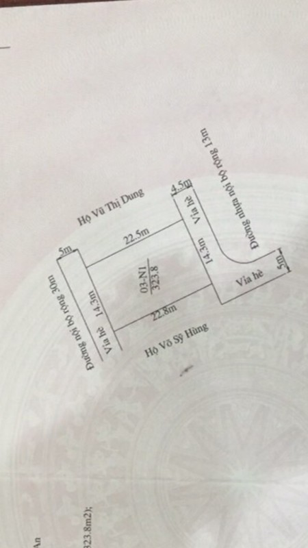 BÁN LÔ ĐẤT TRONG KHU PHÚC LỘC 1, LÊ HỒNG PHONG, HẢI AN, HẢI PHÒNG, DTMB 324M2 ĐƯỜNG NỘI BỘ 40 MÉT