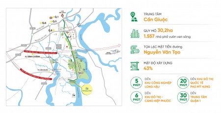 Bán đất nền phân Lô Hiệp Phước Habour View đường Nguyễn Văn Tạo Huyện Cần Giuộc.Giá 1.5tỷ