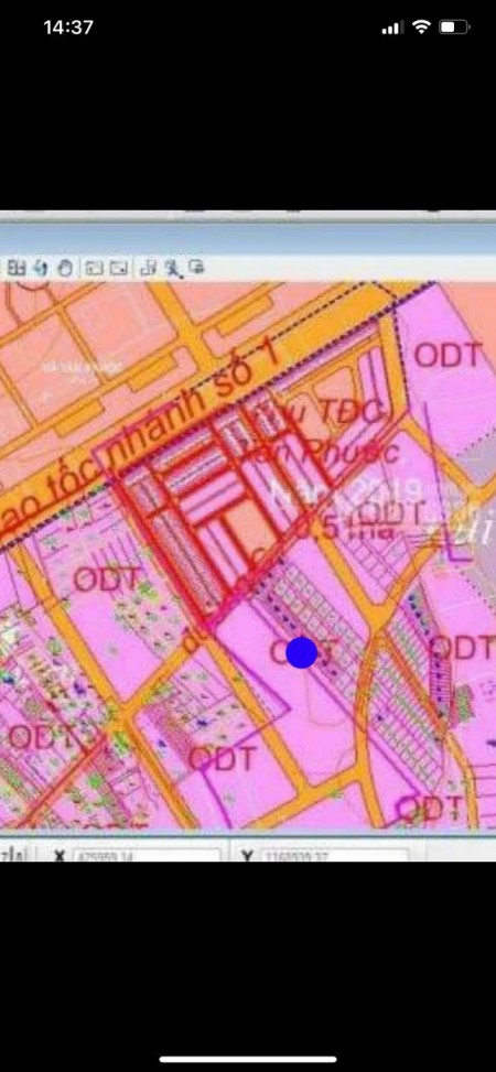 500m2 đất cách đường nhánh nối từ cảng Cái Mép lên cao tốc Biên Hòa - Vũng Tàu, cạnh khu tái định cư Tân Phước, tx Phú Mỹ.