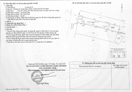 Bán 2 Căn Nhà Cấp 4 gộp lại đường Nguyễn Xí, Phường 26, Quận Bình Thạnh, HCM