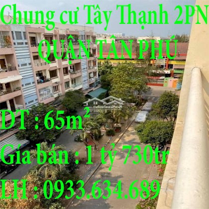 Chung cư Tây Thạnh 65m² 2PN, QUẬN TÂN PHÚ