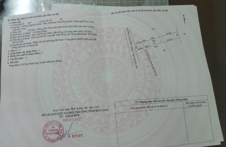 2 Lô Đất CC Mặt Tiền Thành phố Kon Tum 185m²